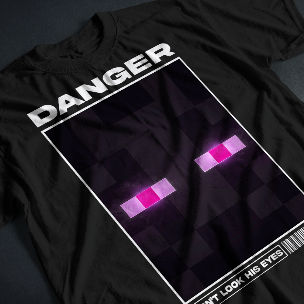MINECRAFT FACE ENDERMAN ILLUSTRATION | T-SHIRT UNISEX 100% COMBED COTTON