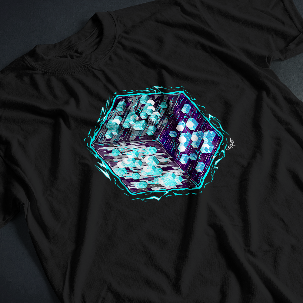 MINECRAFT BLOCKS ENERGY DIAMOND | T-SHIRT UNISEX 100% COMBED COTTON