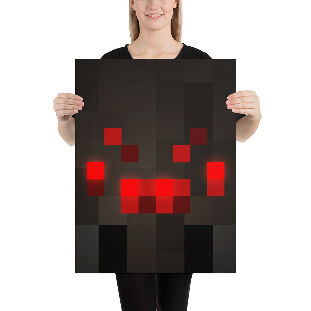 POSTER GAMES MINECRAFT FACE SPIDER ILLUSTRATION