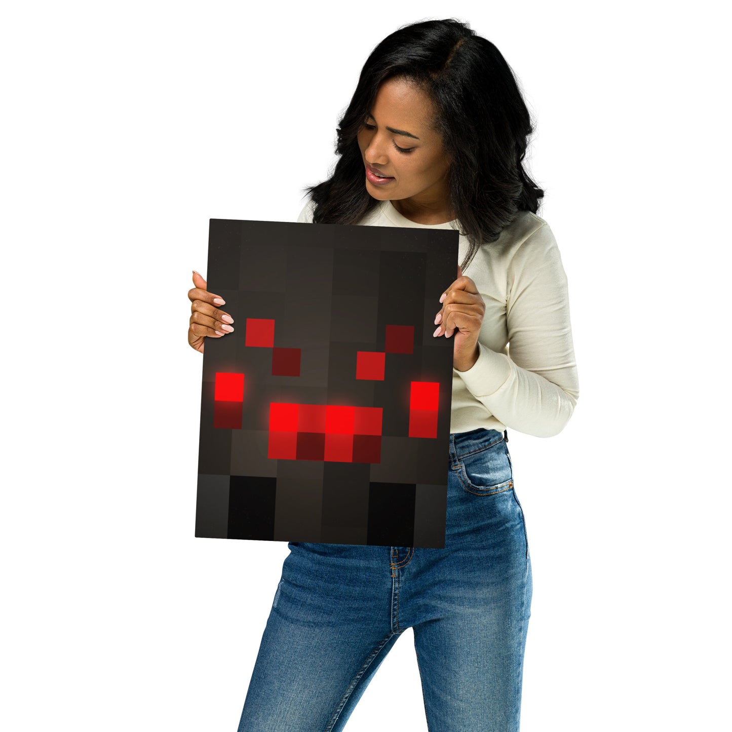 POSTER GAMES MINECRAFT FACE SPIDER ILLUSTRATION