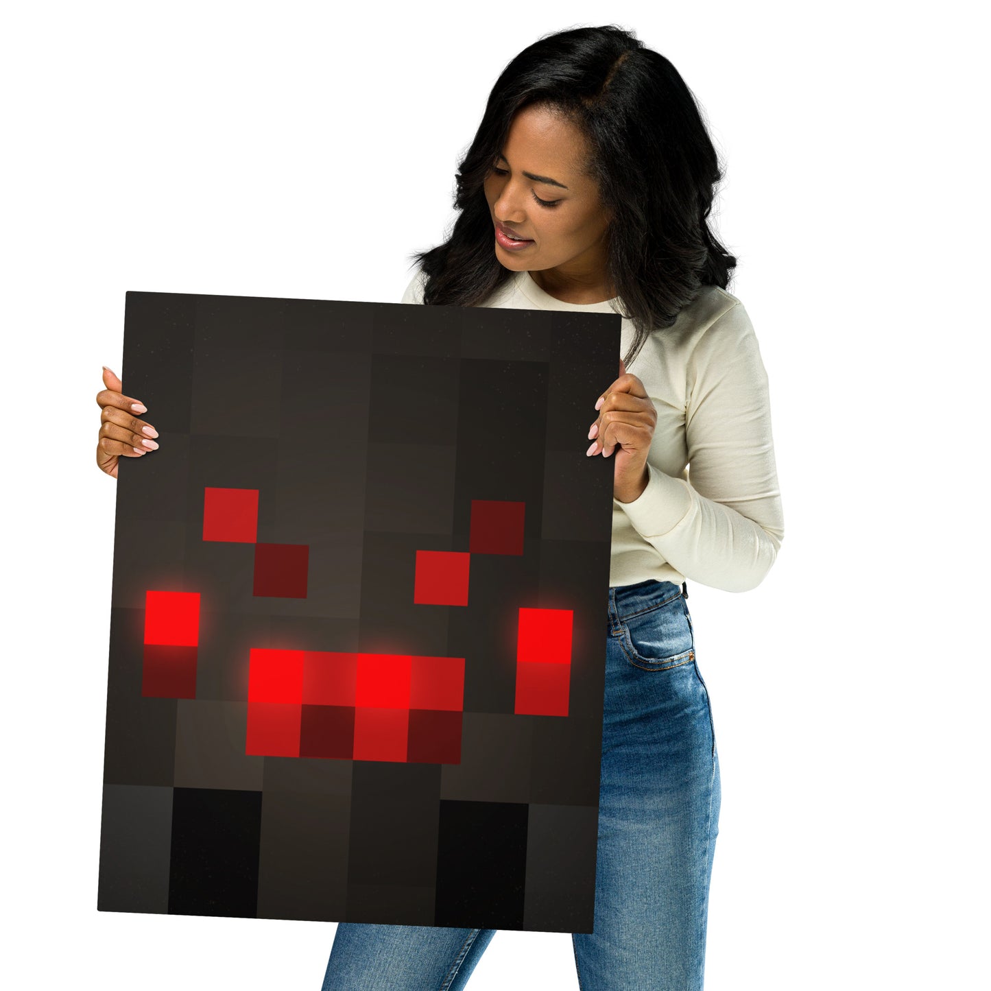 POSTER GAMES MINECRAFT FACE SPIDER ILLUSTRATION