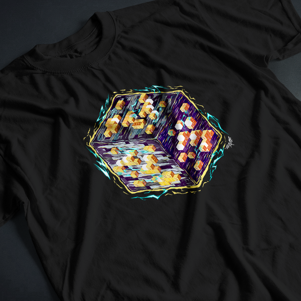 MINECRAFT BLOCKS ENERGY IRON | T-SHIRT UNISEX 100% COMBED COTTON