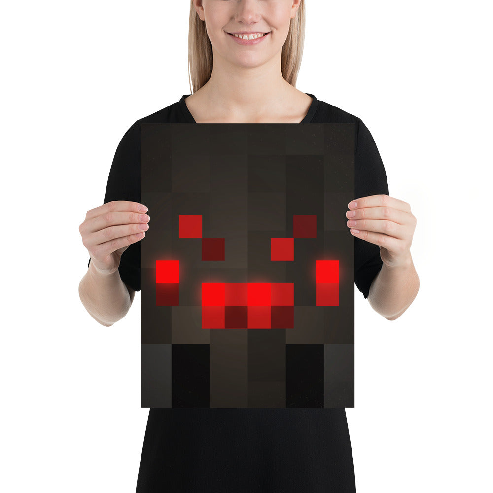 POSTER GAMES MINECRAFT FACE SPIDER ILLUSTRATION