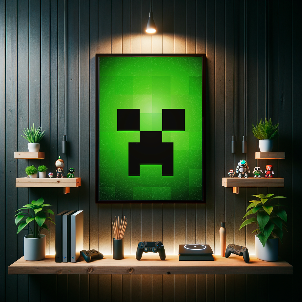 POSTER MINECRAFT FACE CREEPER