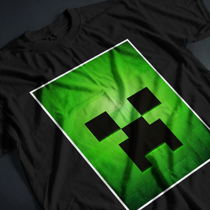 T-SHIRT MINECRAFT FACE CREEPER ILLUSTRATION