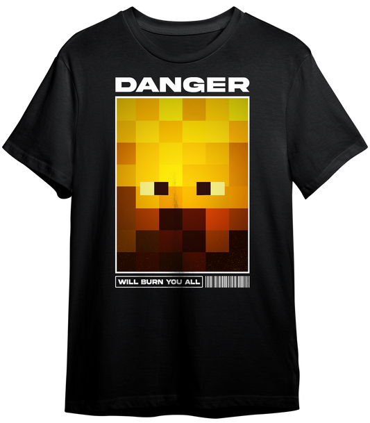MINECRAFT FACE BLAZE ILLUSTRATION | T-SHIRT UNISEX GARMENT-DYED HEAVYWEIGHT