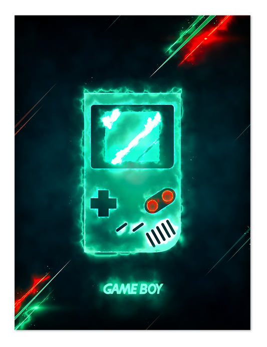 POSTER CONSOLE GAMEBOY GAME ENERGY