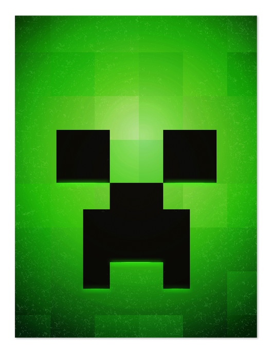 POSTER MINECRAFT FACE CREEPER