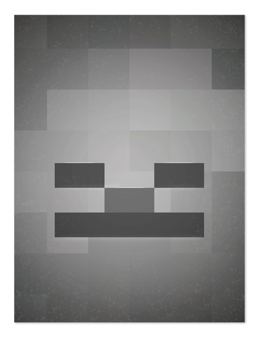 POSTER MINECRAFT FACE SKELETON