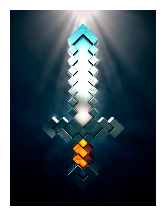 POSTER SWORD IRON MINECRAFT