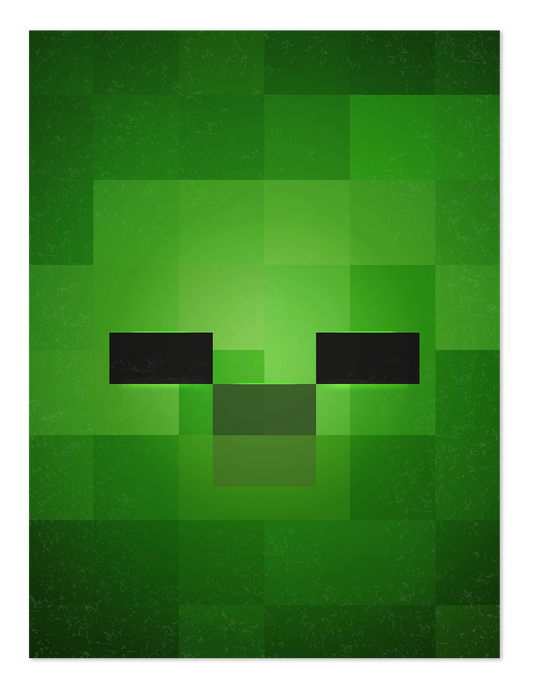 POSTER MINECRAFT FACE ZOMBIE