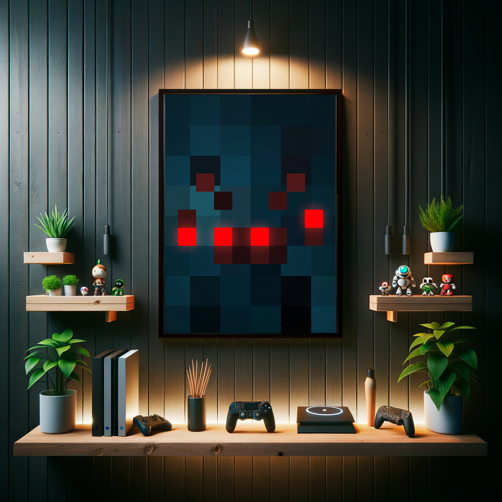 POSTER MINECRAFT FACE SPIDER CAVE