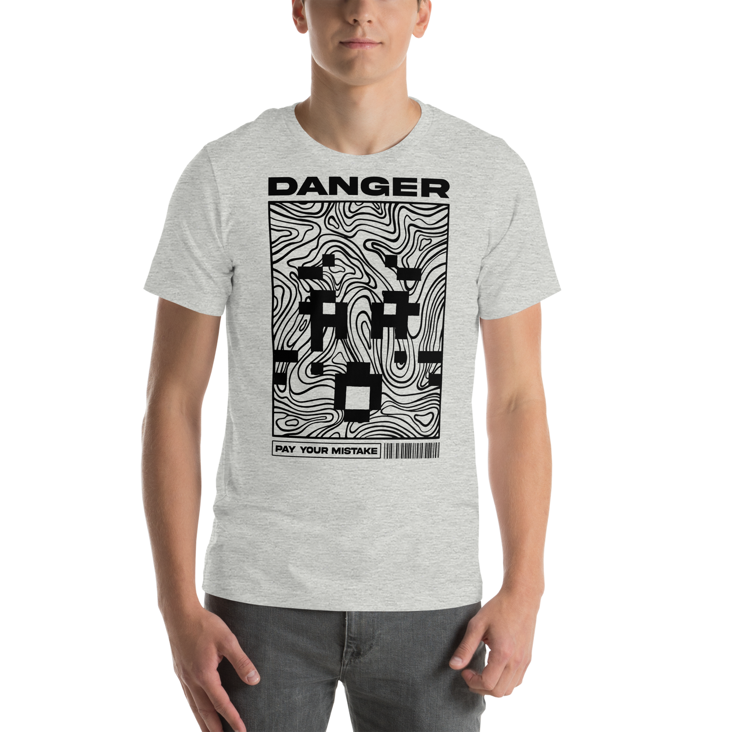 MINECRAFT FACE GHAST ANGRY ABSTRACT ILLUSTRATION | T-SHIRT UNISEX