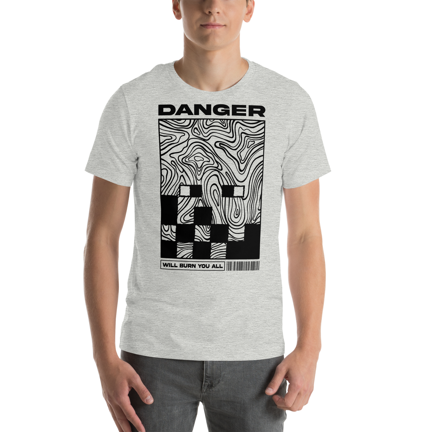 MINECRAFT FACE BLAZE ABSTRACT ILLUSTRATION | T-SHIRT UNISEX