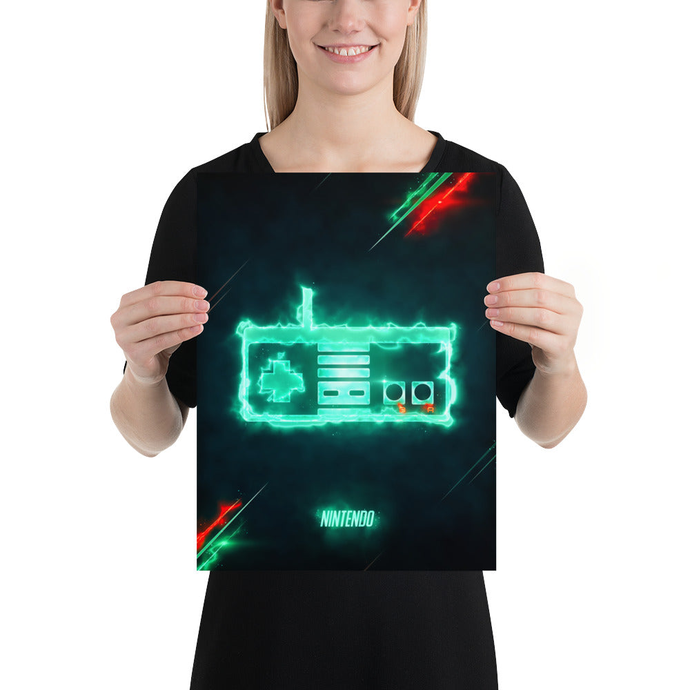Artknight | Discover the exciting 'Control Nintendo System Gamer Poster', perfect for video game enthusiasts. This vibrant poster captures the essence of gamer nostalgia, making it ideal for decorating your room or game room. Let your space reflect your passion for Nintendo classics!