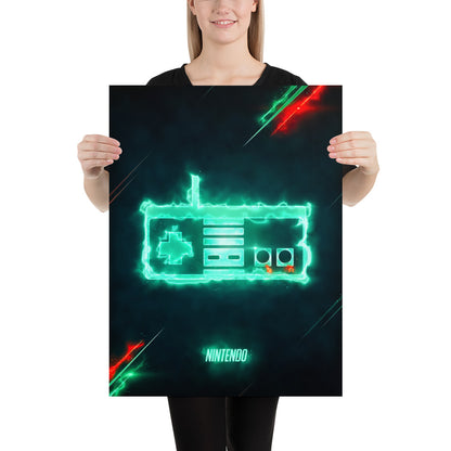Artknight | Discover the exciting 'Control Nintendo System Gamer Poster', perfect for video game enthusiasts. This vibrant poster captures the essence of gamer nostalgia, making it ideal for decorating your room or game room. Let your space reflect your passion for Nintendo classics!