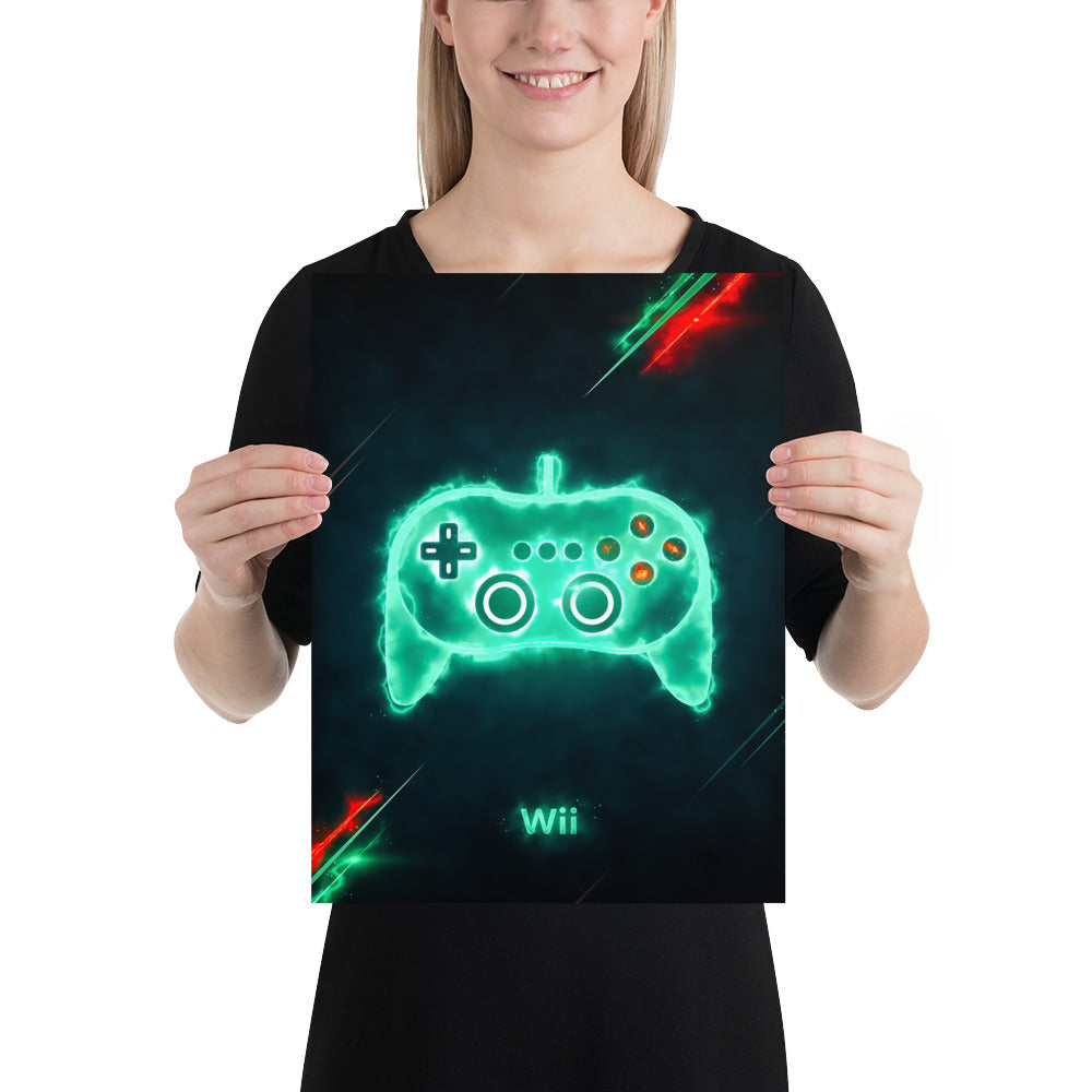 Artknight | Showcase your love for gaming with the 'Nintendo Wii Game Control' poster. This vibrant design features the iconic Nintendo Wii controller, making it an essential piece for any gaming fan's collection. Perfect for decorating your game room or personal space, this poster celebrates the innovative gameplay and unforgettable experiences that the Nintendo Wii brought to players of all ages.