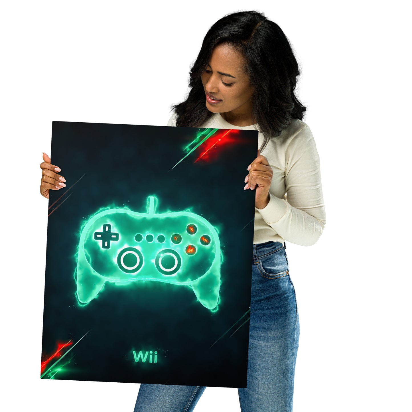 Artknight | Showcase your love for gaming with the 'Nintendo Wii Game Control' poster. This vibrant design features the iconic Nintendo Wii controller, making it an essential piece for any gaming fan's collection. Perfect for decorating your game room or personal space, this poster celebrates the innovative gameplay and unforgettable experiences that the Nintendo Wii brought to players of all ages.
