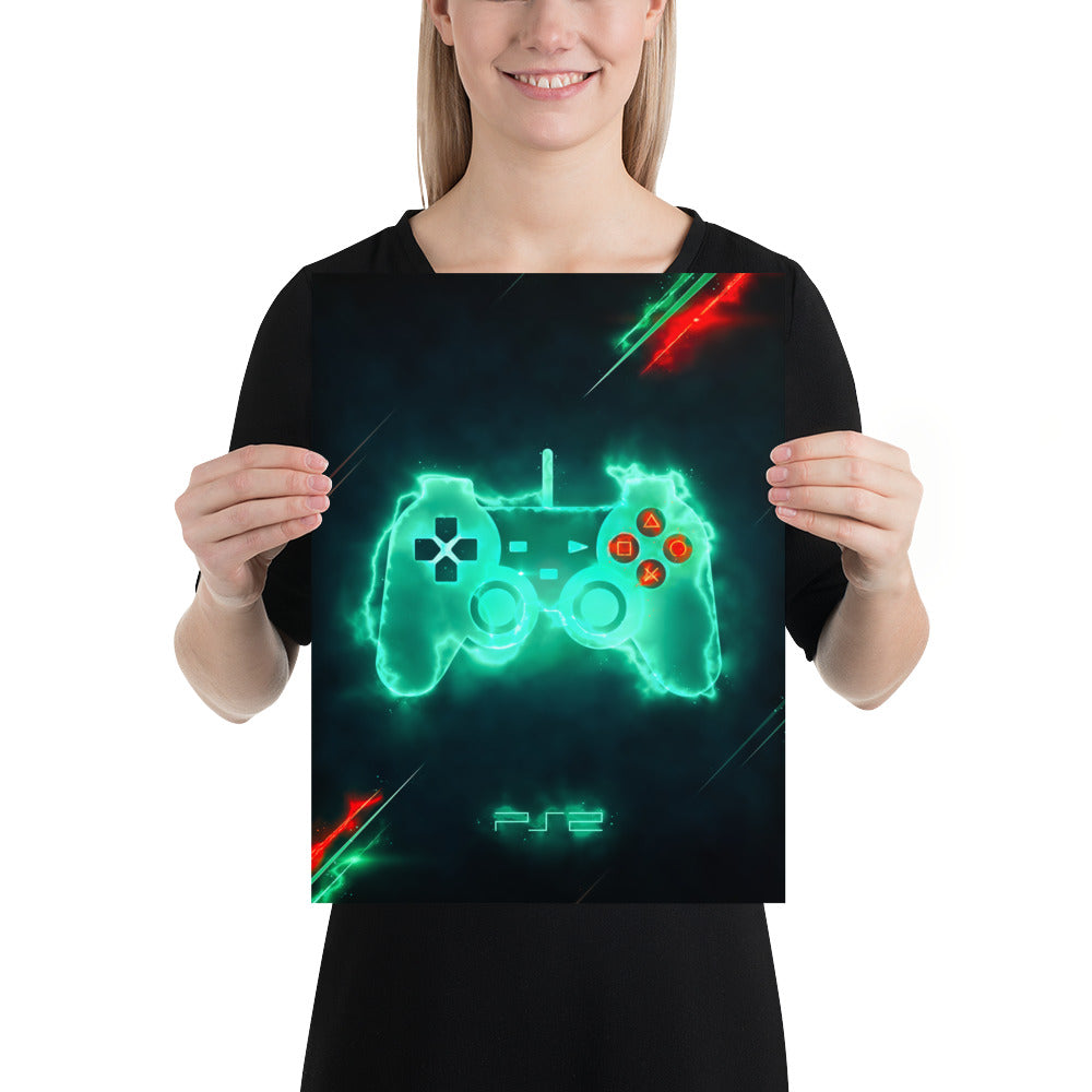 Artknight | Relive the nostalgia of video games with the 'Control PlayStation 2 Gamer Poster'. This vibrant poster is perfect for PS2 fans, adding a retro touch to your room or game room. Celebrate your favorite gaming moments and transform your space into a tribute to one of the most iconic consoles!