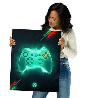 Artknight | "Enhance your gaming environment with the 'Control Xbox 360 Game' poster. This eye-catching design showcases the iconic Xbox 360 controller, celebrating the thrilling experiences and memorable moments of gaming. Perfect for any Xbox enthusiast, this poster adds a bold statement to your decor while honoring the legacy of one of the most popular gaming consoles."