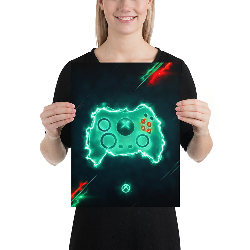 Artknight | Revitalize your gaming space with the 'Xbox Game Control' poster. Featuring the classic Xbox controller, this vibrant design pays homage to the exhilarating world of Xbox gaming. Ideal for gamers and collectors, this poster adds a stylish flair to your decor while celebrating the iconic legacy of Xbox and its unforgettable gaming experiences.