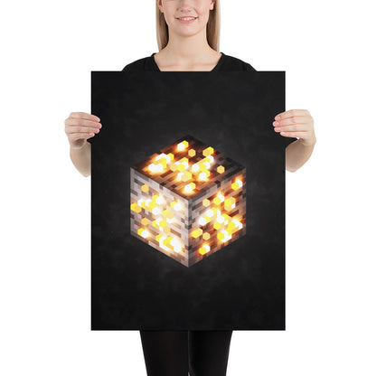 Artknight | Artkight | Elevate your decor with the 'Minecraft Cube Iron Voxel Art' poster. This stunning design captures the essence of Minecraft's iconic diamond cube in vibrant voxel art style, perfect for fans of the beloved game. Ideal for bedrooms, game rooms, or creative spaces, this poster brings a touch of adventure and creativity to any wall while celebrating the limitless possibilities of the Minecraft universe.