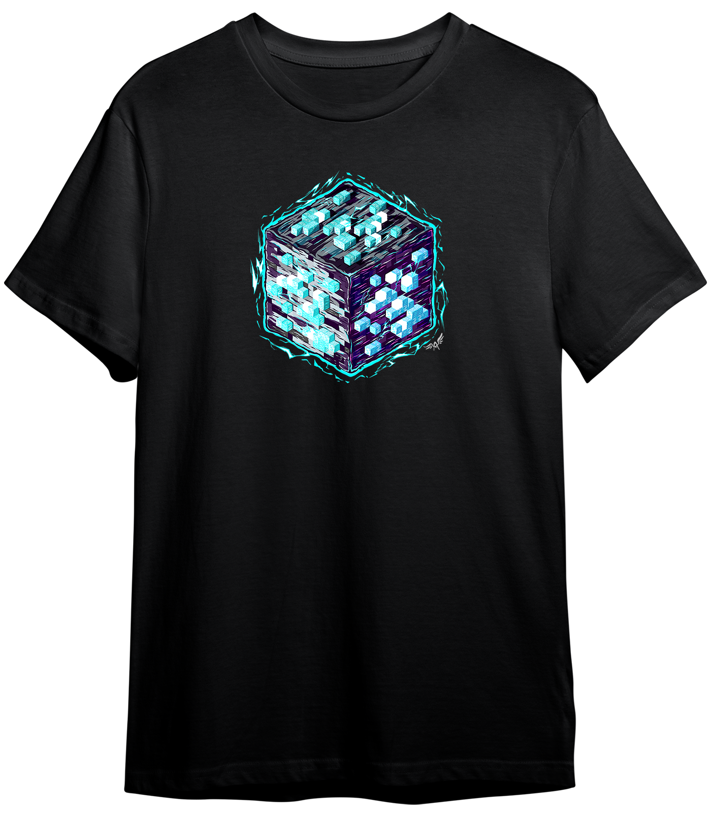 MINECRAFT BLOCKS ENERGY DIAMOND | T-SHIRT UNISEX GARMENT-DYED HEAVYWEIGHT