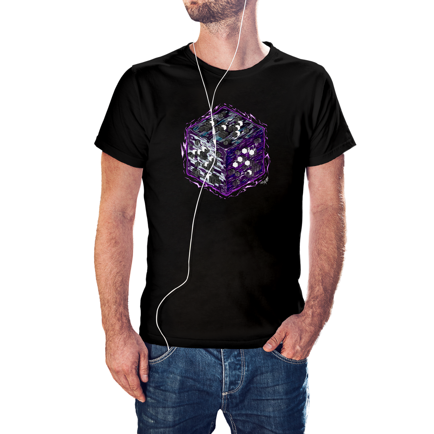 MINECRAFT BLOCKS ENERGY CHARCOAL | T-SHIRT UNISEX GARMENT-DYED HEAVYWEIGHT