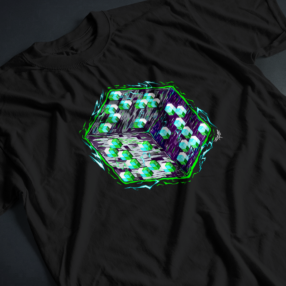 MINECRAFT BLOCKS ENERGY EMERALD | T-SHIRT UNISEX GARMENT-DYED HEAVYWEIGHT