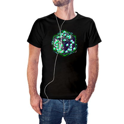 MINECRAFT BLOCKS ENERGY EMERALD | T-SHIRT UNISEX GARMENT-DYED HEAVYWEIGHT