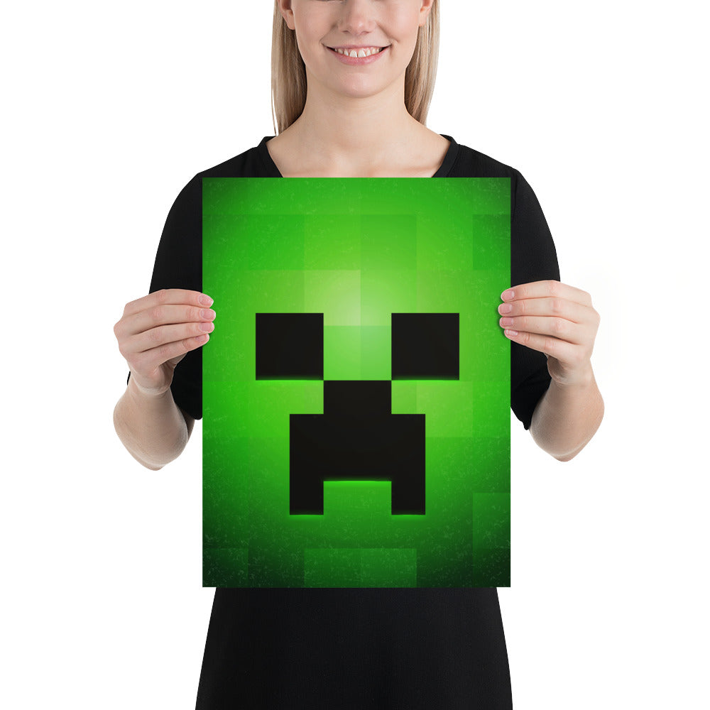 POSTER MINECRAFT FACE CREEPER