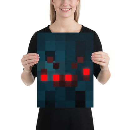 POSTER MINECRAFT FACE SPIDER CAVE