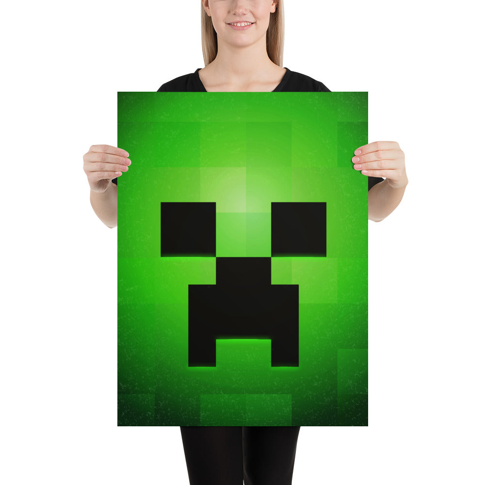 POSTER MINECRAFT FACE CREEPER