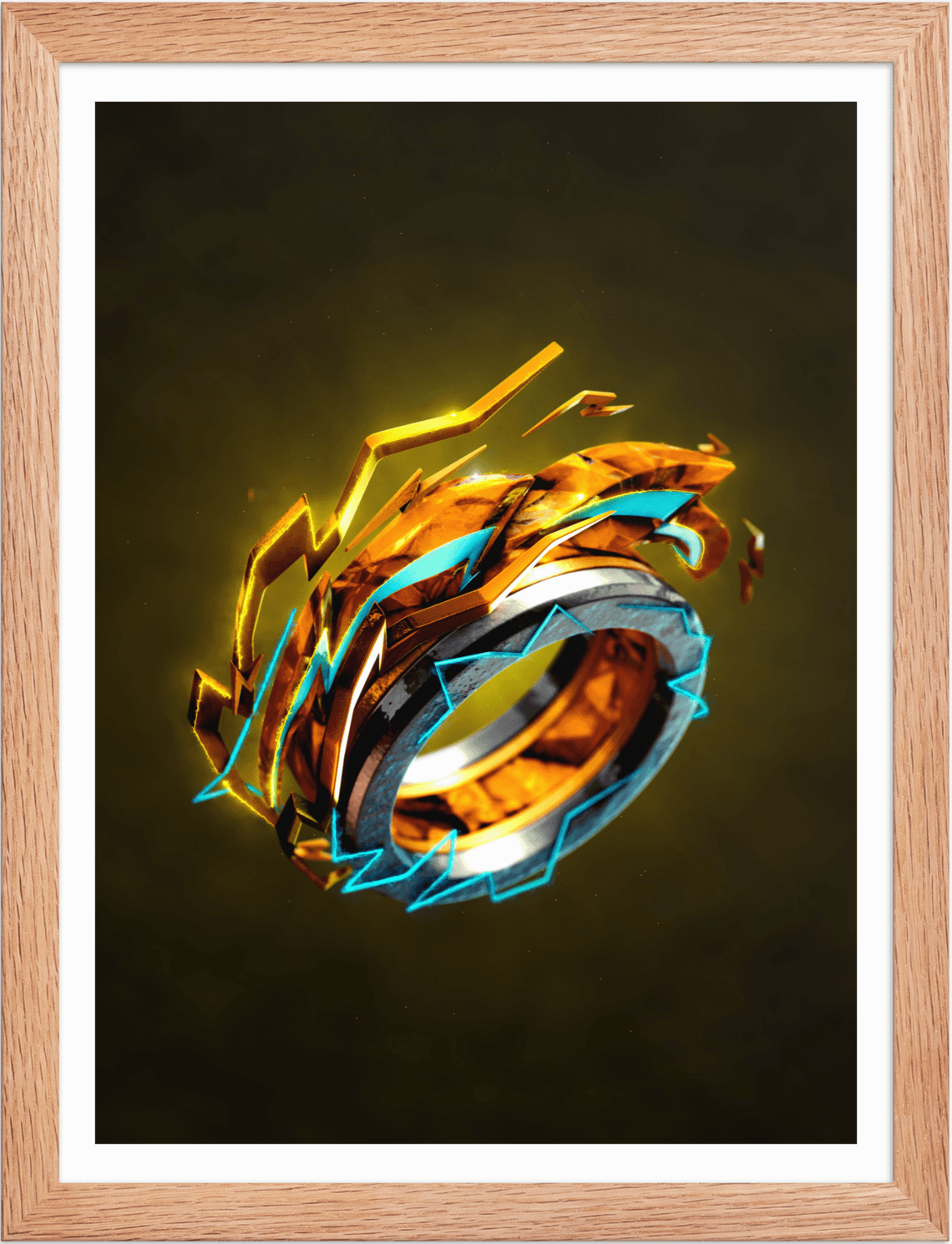 POSTER FANTASY MAGIC RINGS ELECTRECITY 3D