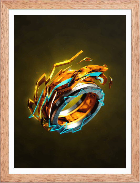 POSTER FANTASY MAGIC RINGS ELECTRECITY 3D