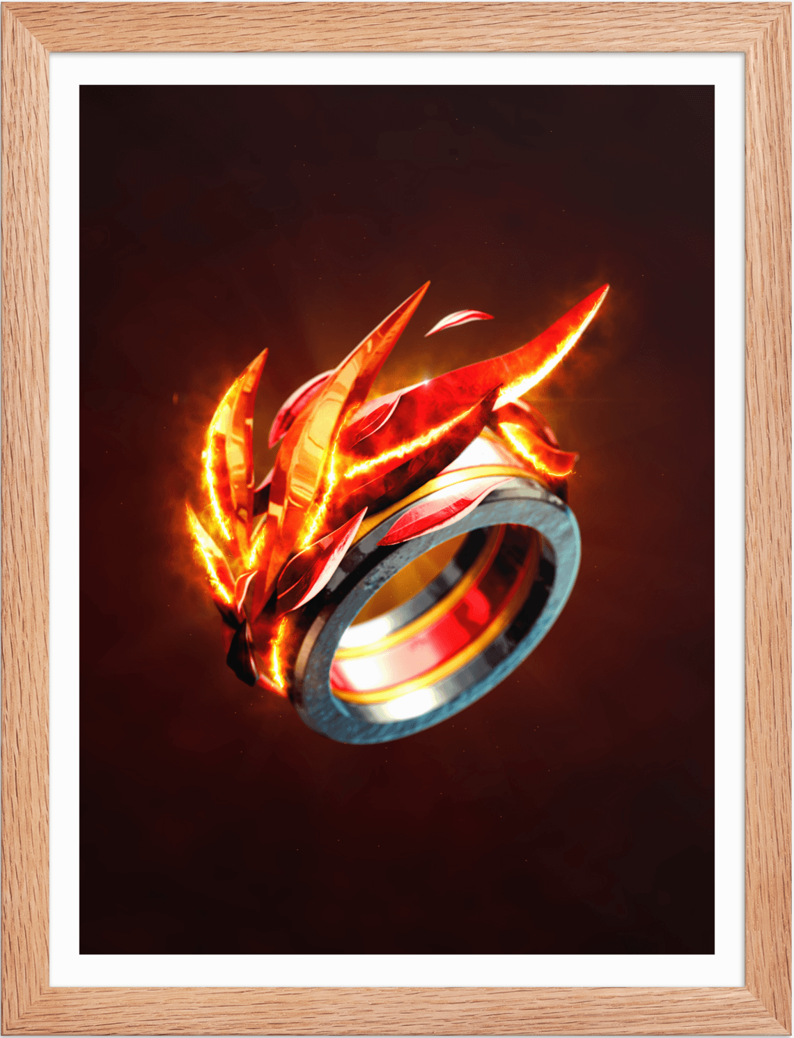 POSTER FANTASY MAGIC RINGS FIRE 3D