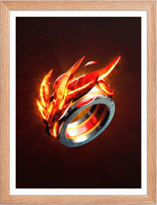 POSTER FANTASY MAGIC RINGS FIRE 3D