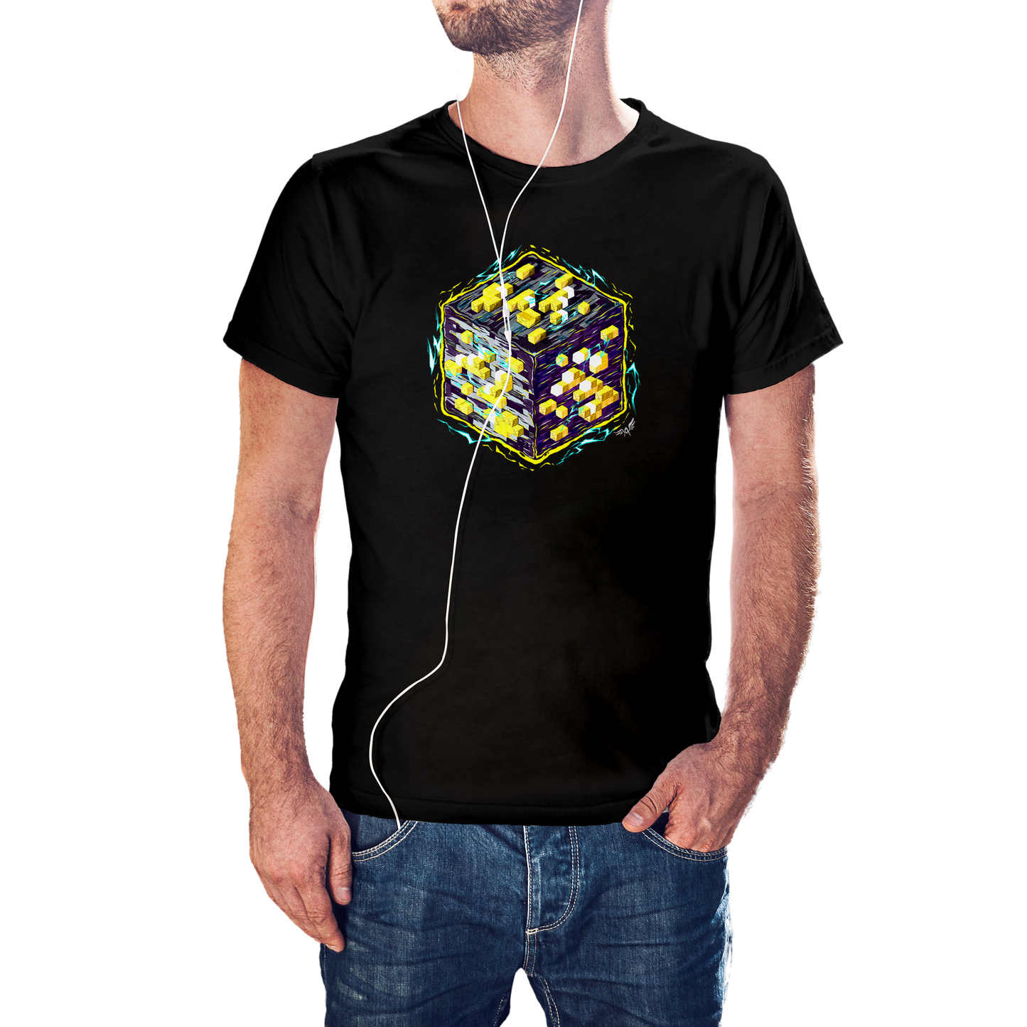 MINECRAFT BLOCKS ENERGY GOLD | T-SHIRT UNISEX GARMENT-DYED HEAVYWEIGHT