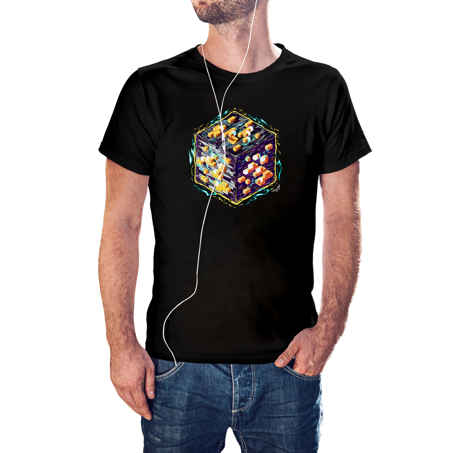 MINECRAFT BLOCKS ENERGY IRON | T-SHIRT UNISEX GARMENT-DYED HEAVYWEIGHT