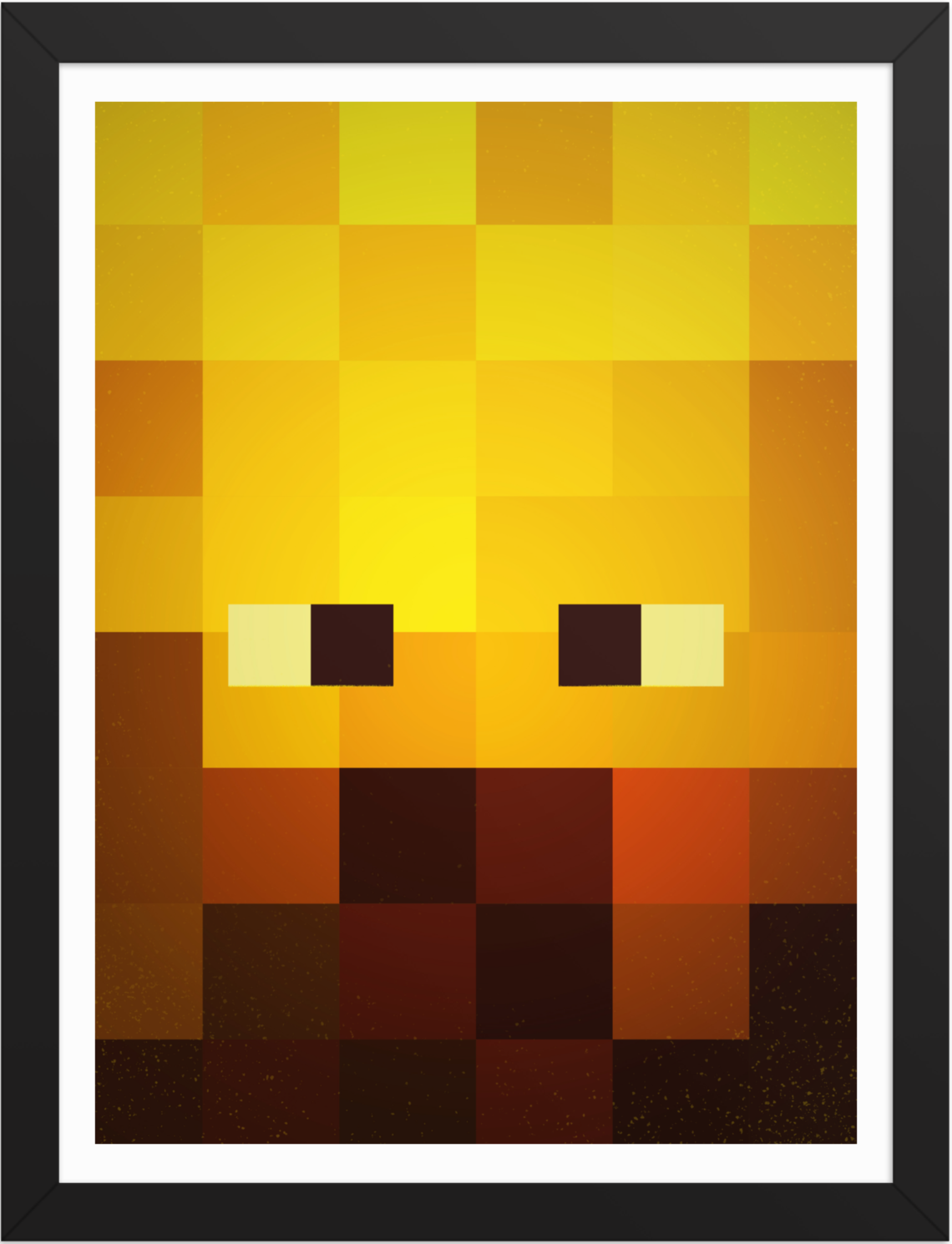 POSTER GAMES MINECRAFT FACE BLAZE ILLUSTRATION