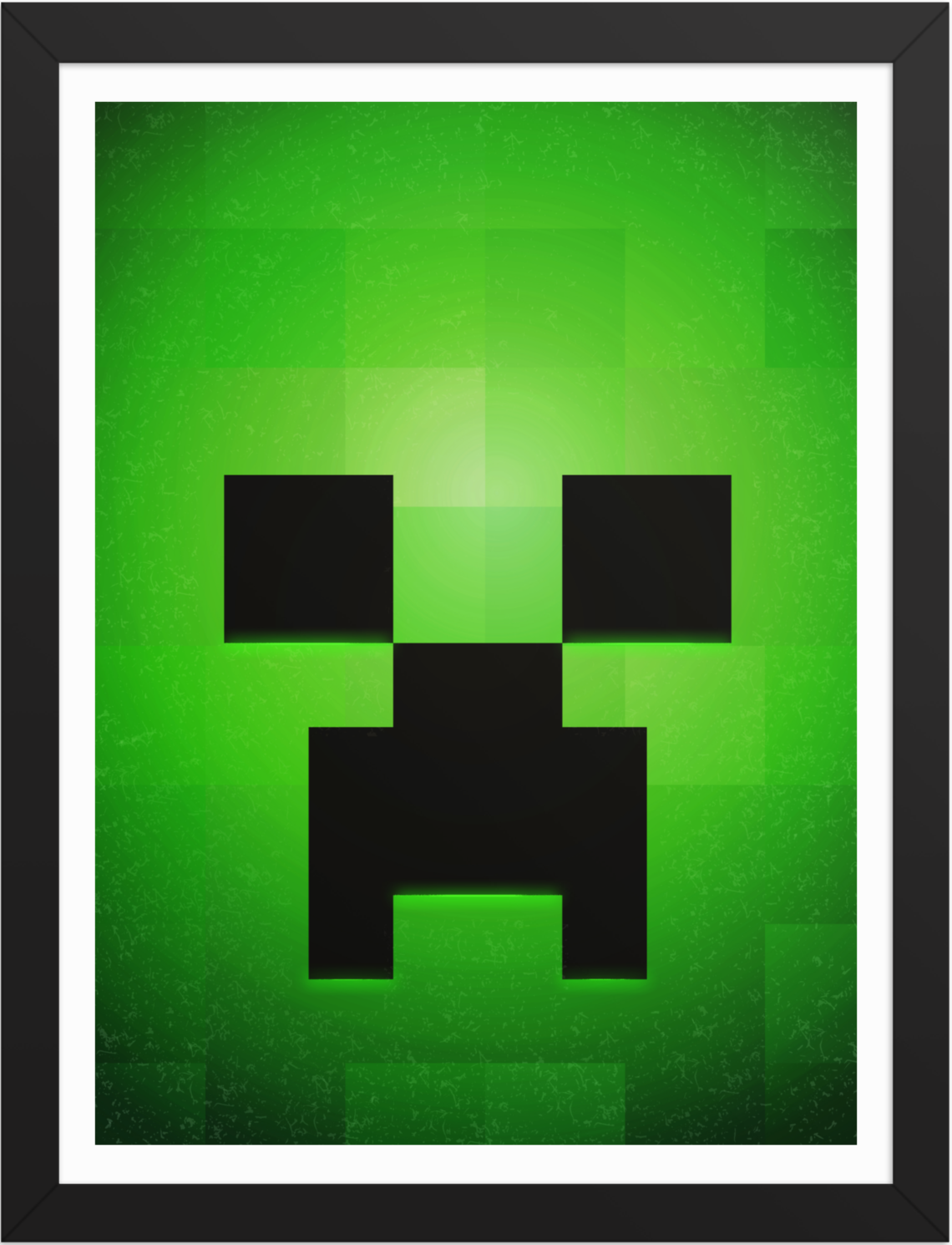 POSTER GAMES MINECRAFT FACE CREEPER ILLUSTRATION