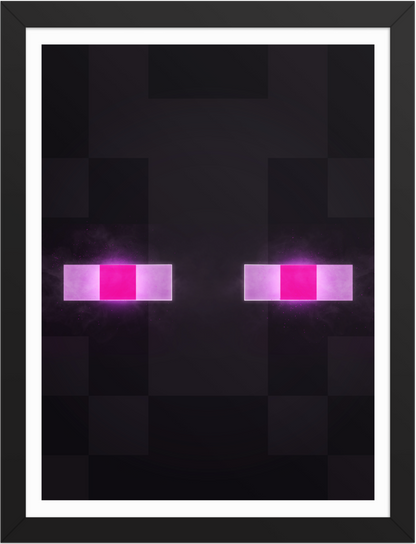 POSTER GAMES MINECRAFT FACE ENDERMAN ILLUSTRATION