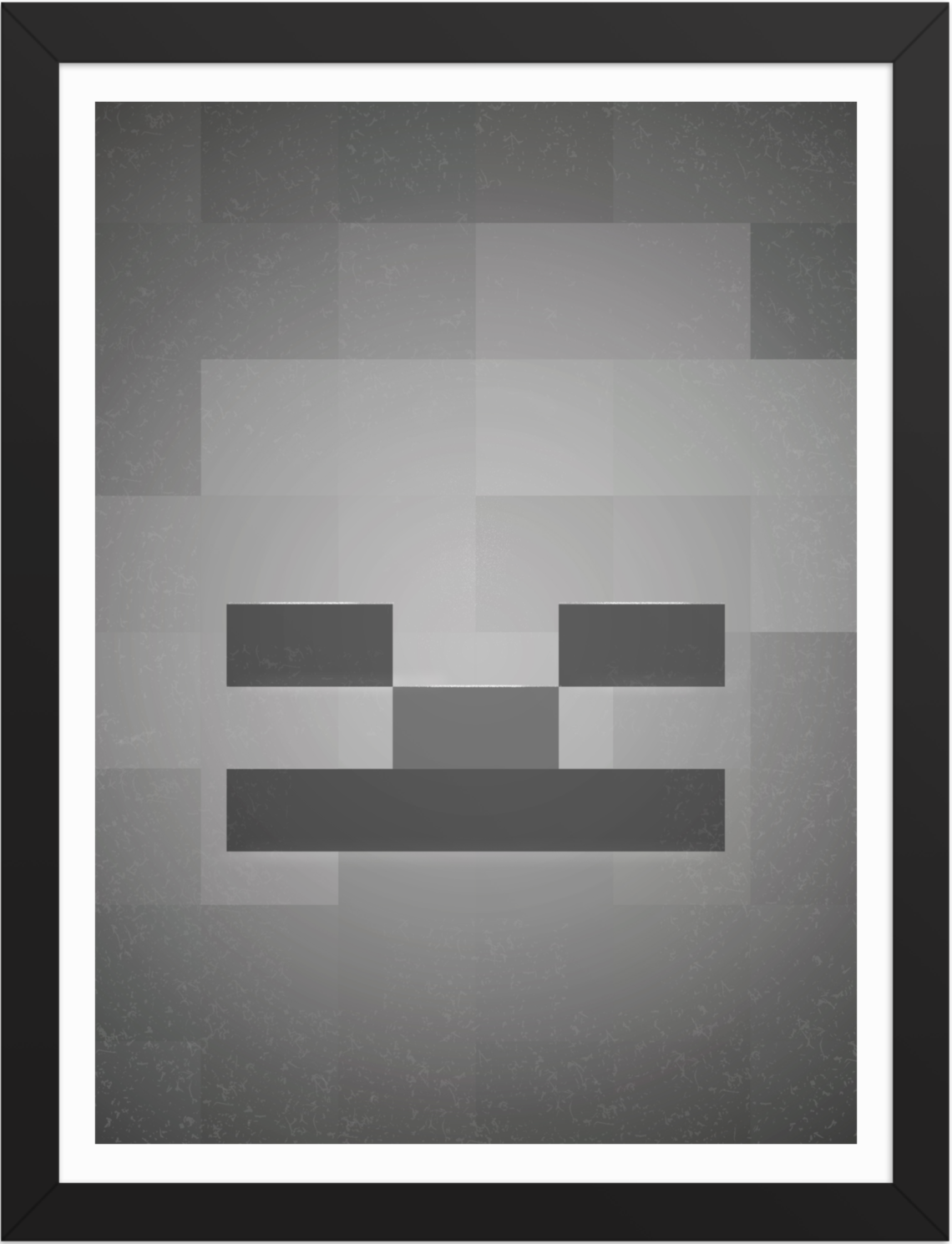 POSTER GAMES MINECRAFT FACE SKELETON ILLUSTRATION