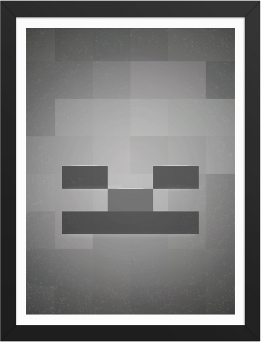 POSTER GAMES MINECRAFT FACE SKELETON ILLUSTRATION