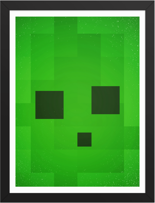 POSTER GAMES MINECRAFT FACE SLIME ILLUSTRATION