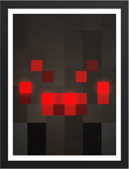POSTER GAMES MINECRAFT FACE SPIDER ILLUSTRATION