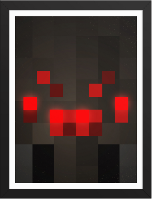 POSTER GAMES MINECRAFT FACE SPIDER ILLUSTRATION