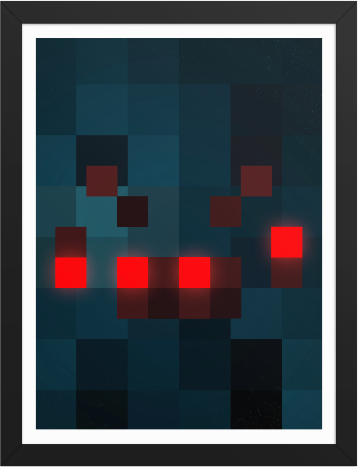 POSTER GAMES MINECRAFT FACE SPIDER CAVE ILLUSTRATION