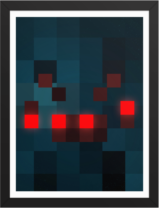 POSTER GAMES MINECRAFT FACE SPIDER CAVE ILLUSTRATION