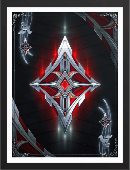 POSTER GAMES POKER CARDS ACE DIAMOND BLACK 3D